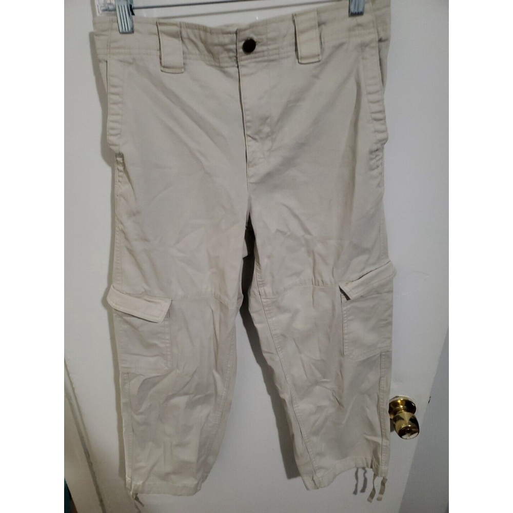 Old Navy Straight cargo Pants men size 34x30 Denim Beige utility Pockets